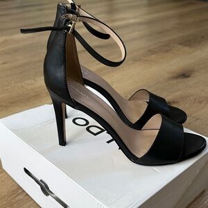 Aldo Kaaedia Elegant Black Ankle Strap Heels